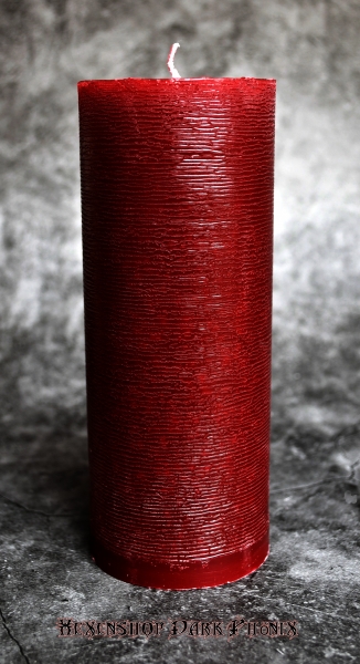 Hexenshop Dark Phönix Durchgefärbte Altarstumpenkerze Rot ø 70 x 180 mm